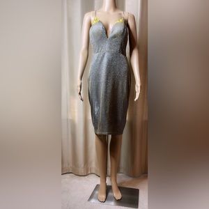 Sparkly Gold Midi Dress